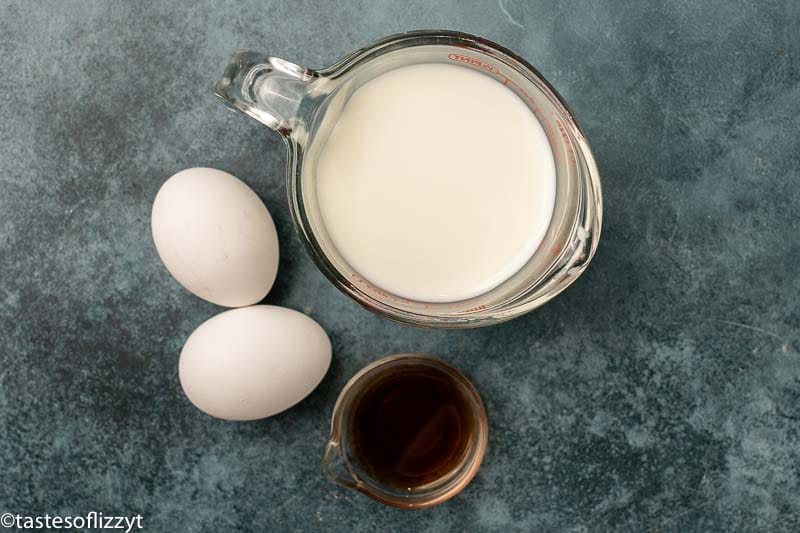 eggs milk and vanilla