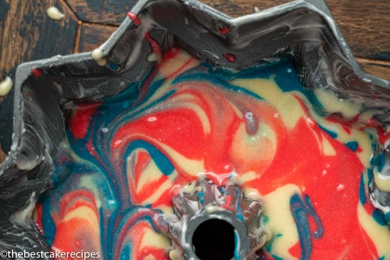 unbaked patriotic swirl cake