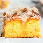 Ugly Duckling Cake with coconut and pecans