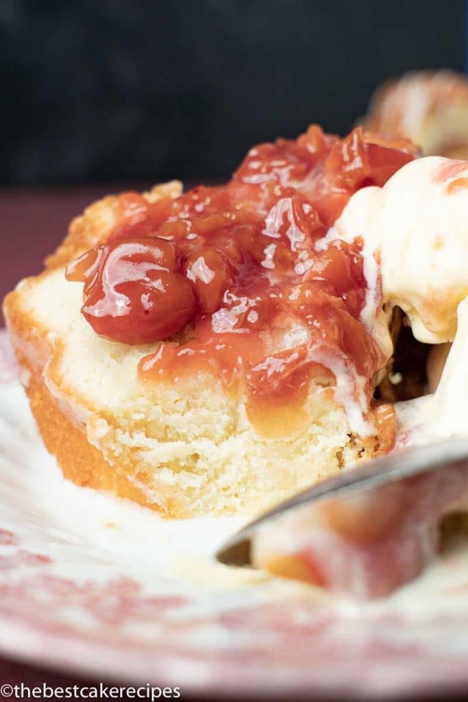 Almond Cherry Coffee Cake with sour cherries