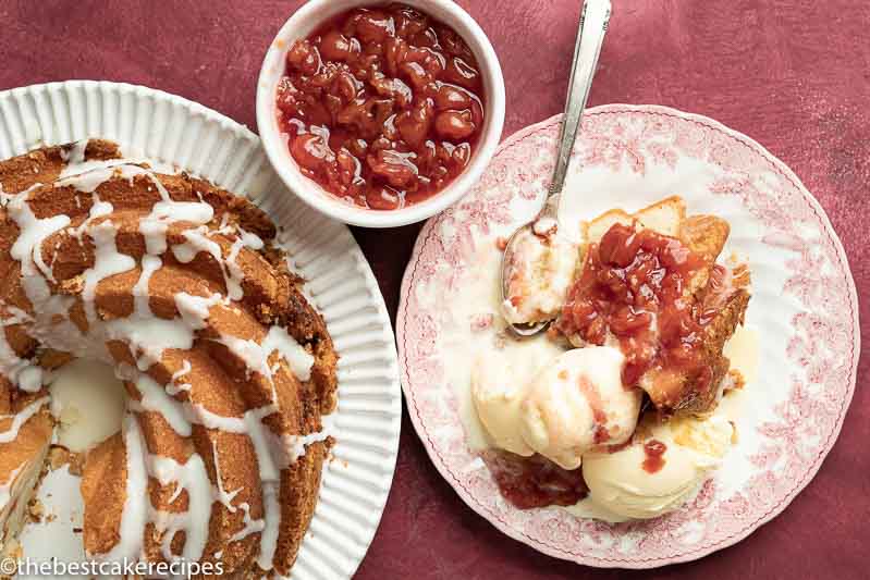 Almond Cherry Coffee Cake a la mode