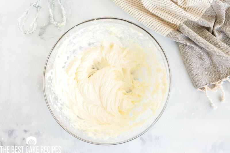frosting in a mixing bowl