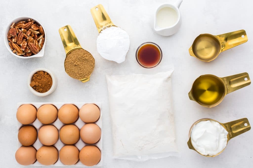 ingredients for honey bun cake