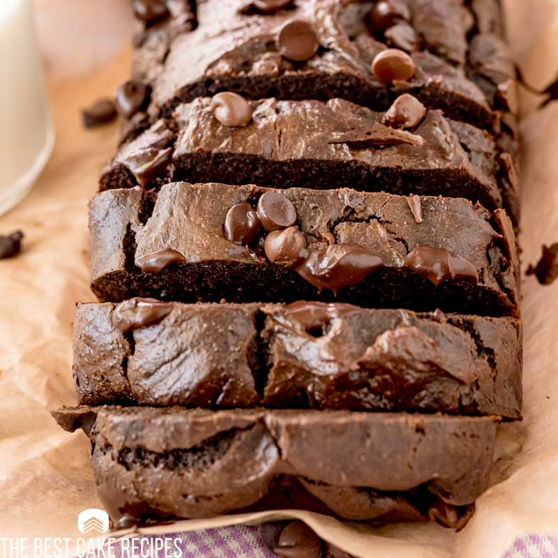 sliced flourless chocolate loaf cake
