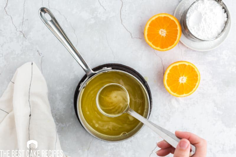 orange juice soak in a bundt cake pan