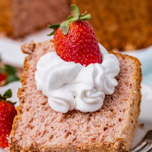 Cherry Angel Food Cake Recipe from Scratch {Low Fat Dessert Recipe}