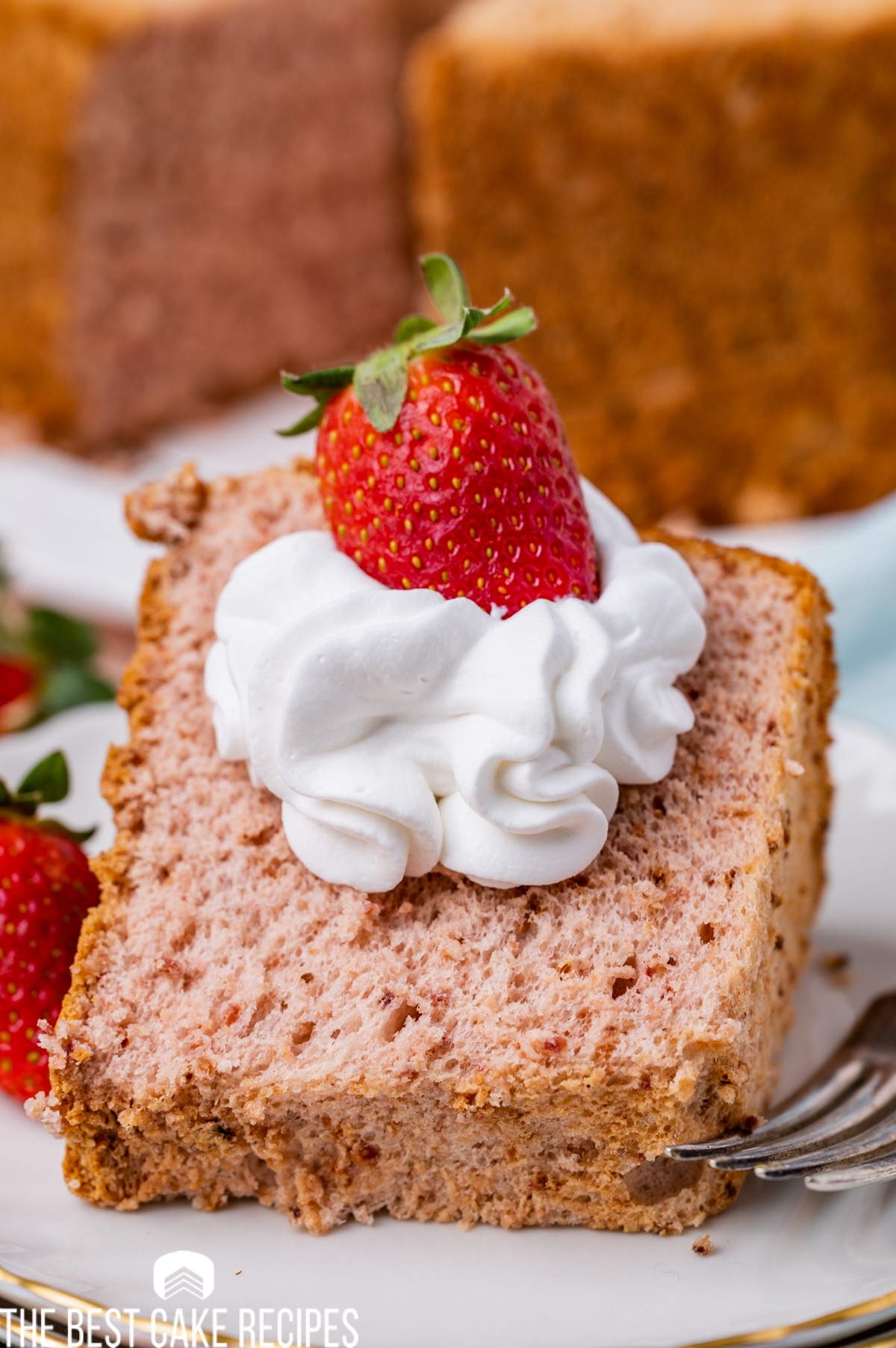 Strawberry Angel Food Cake - My Kitchen Love