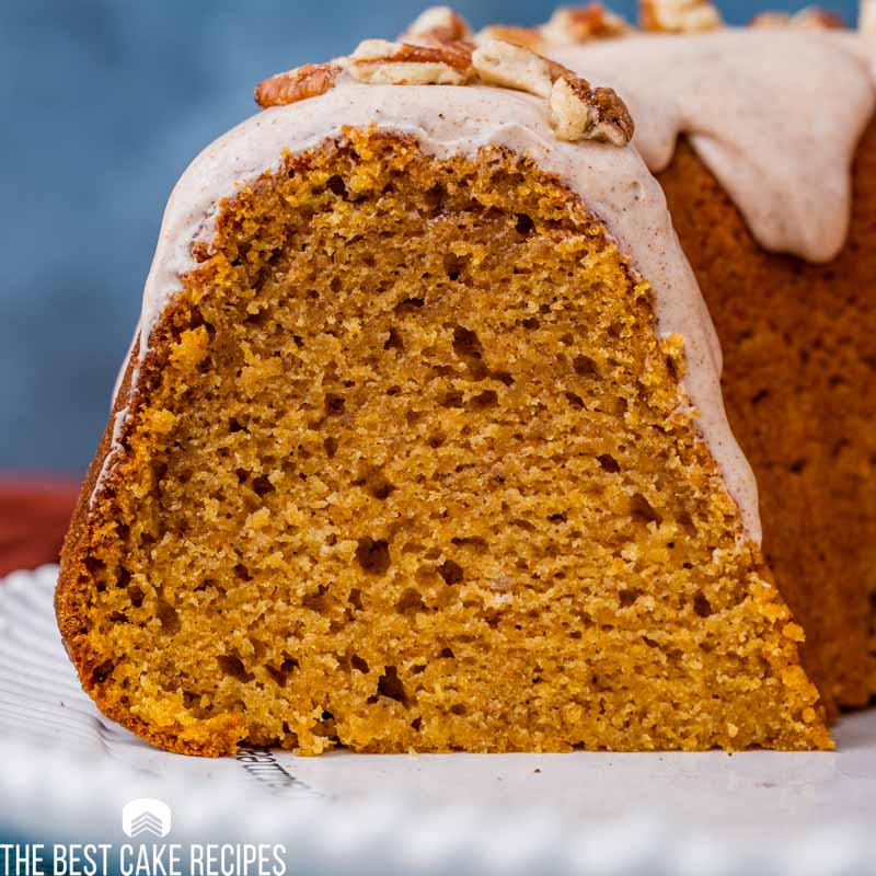 sweet potato bundt cake on a plate