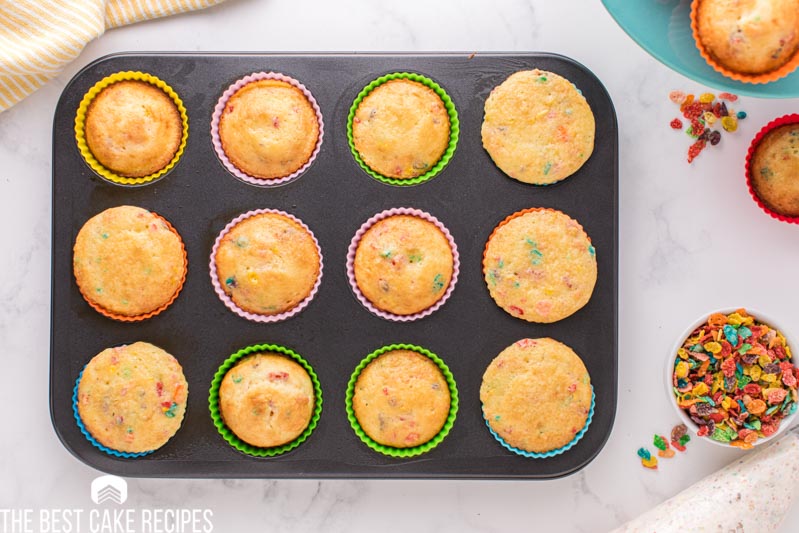 baked cupcakes in a muffin pan