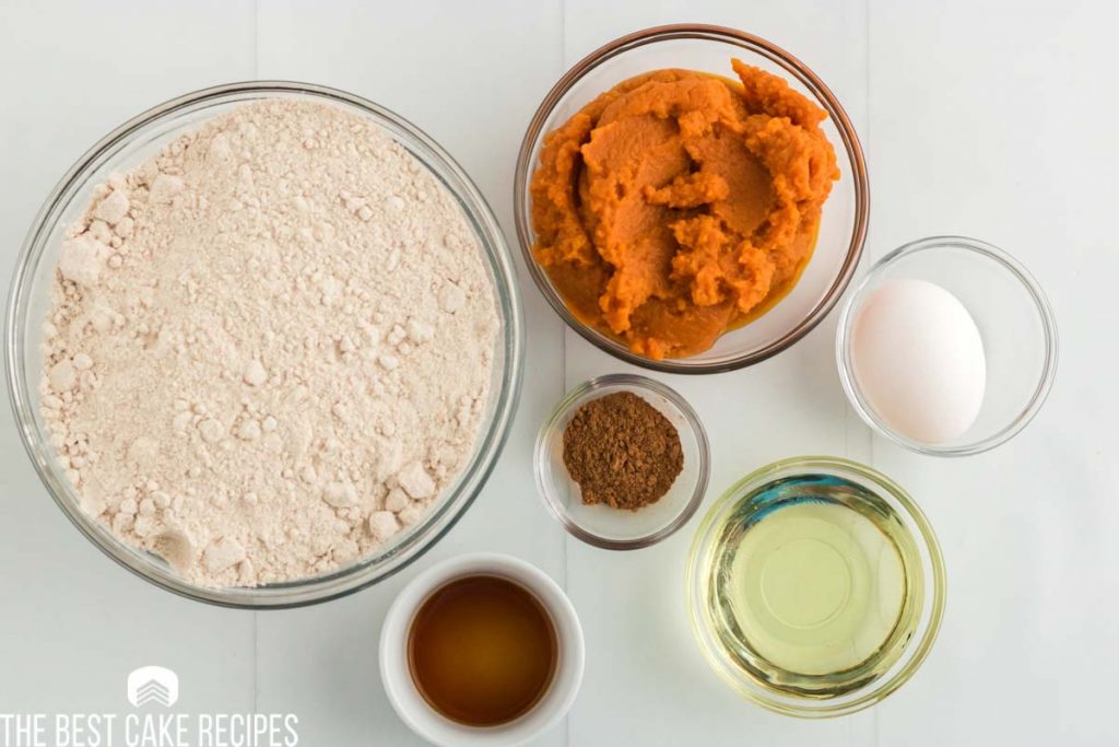 ingredients for pumpkin cookies on a table