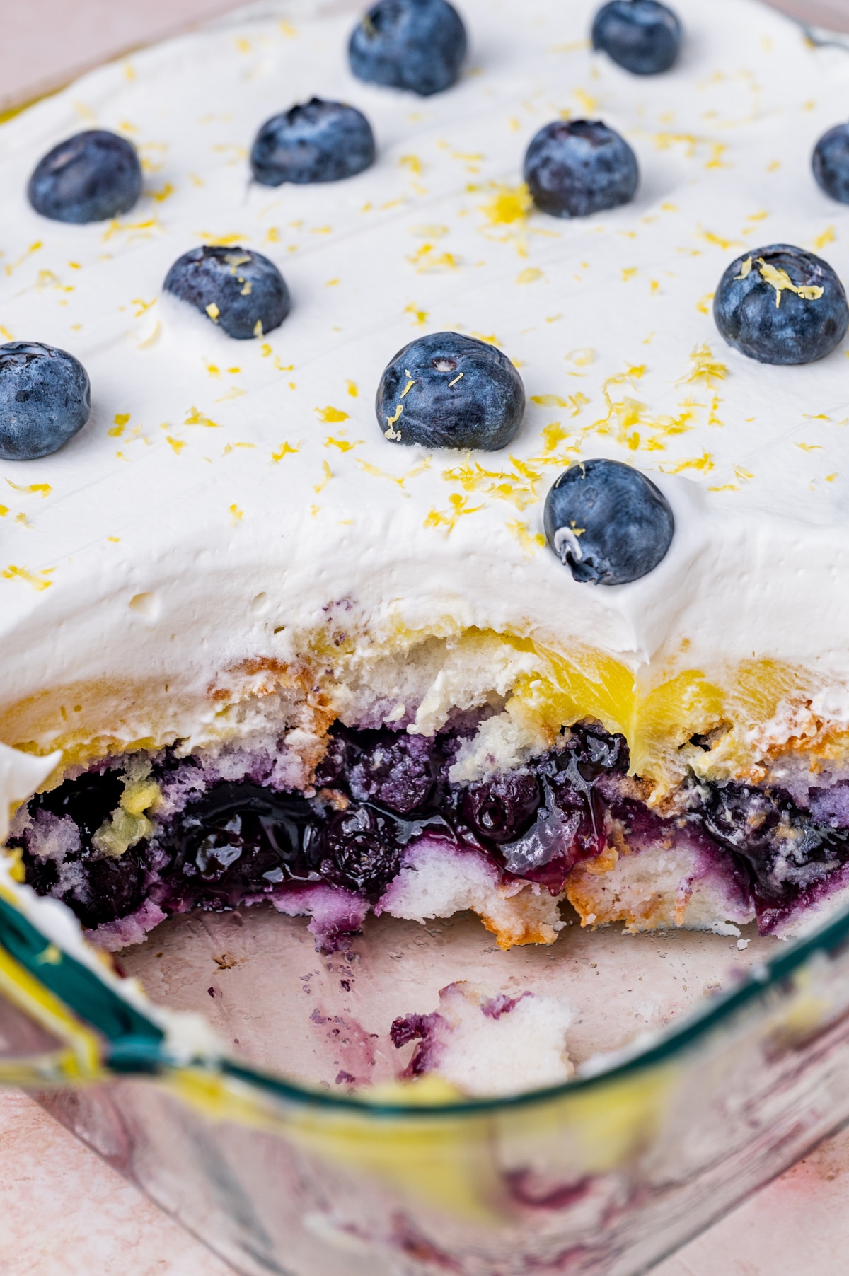 Blueberry Lemon Angel Dessert | The Best Cake Recipes