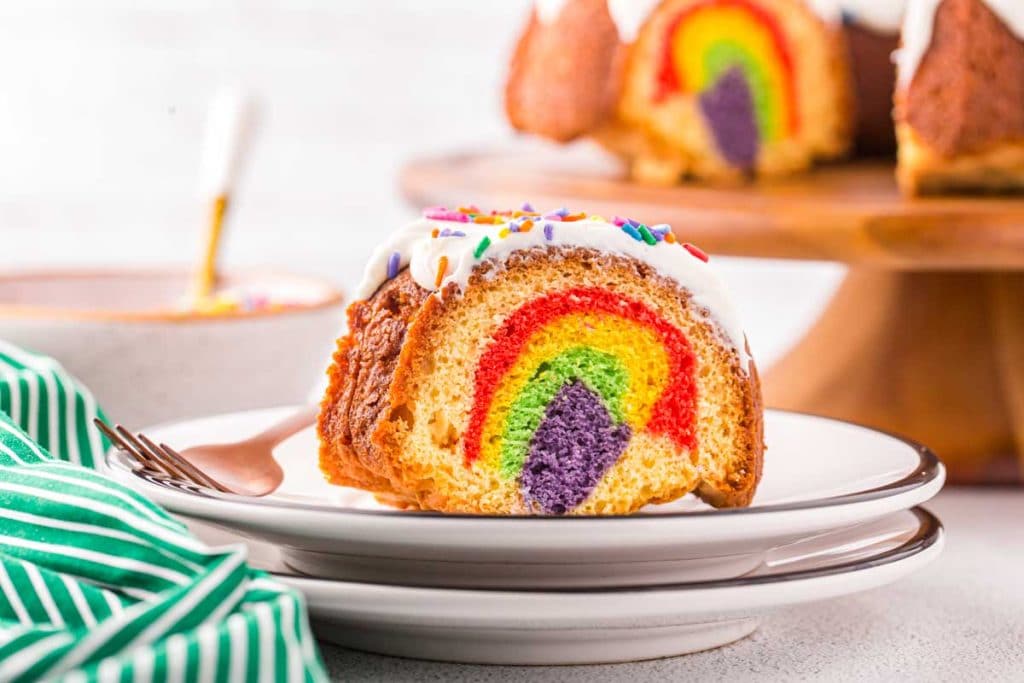 Rainbow Bundt Cake (Using Boxed Cake Mix!)