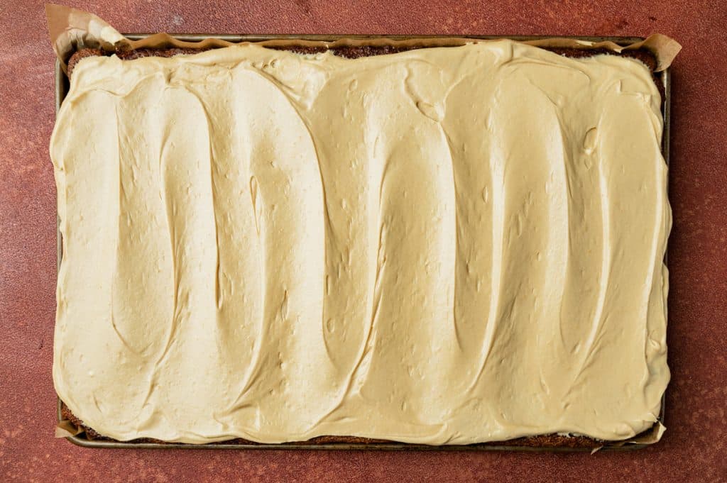 frosted molasses sheet cake